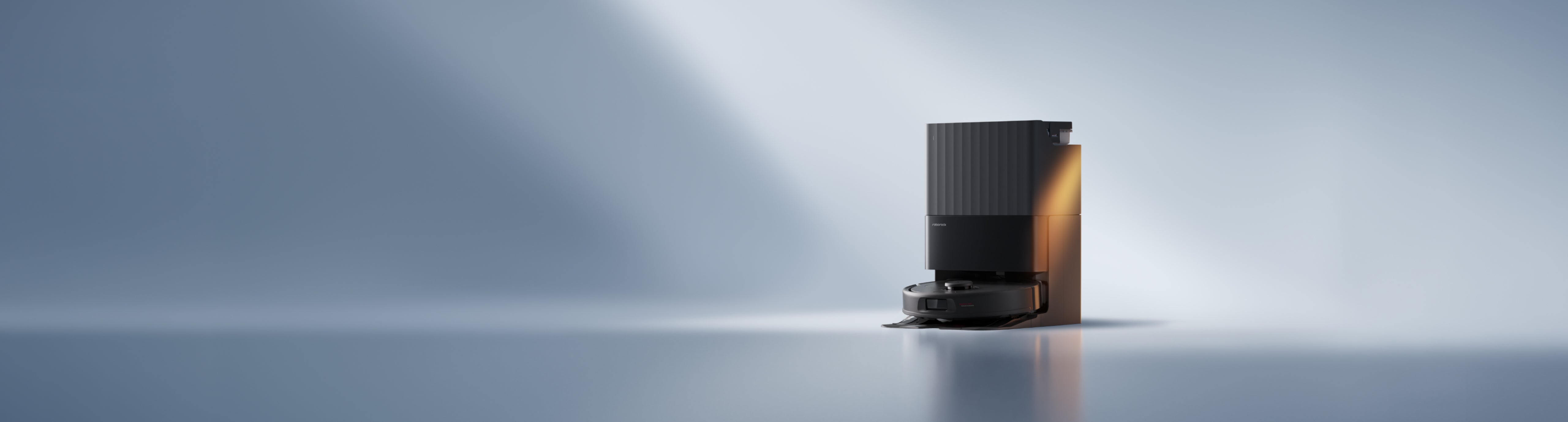 Black Roborock Qrevo S Pro robot vacuum docked in its base station