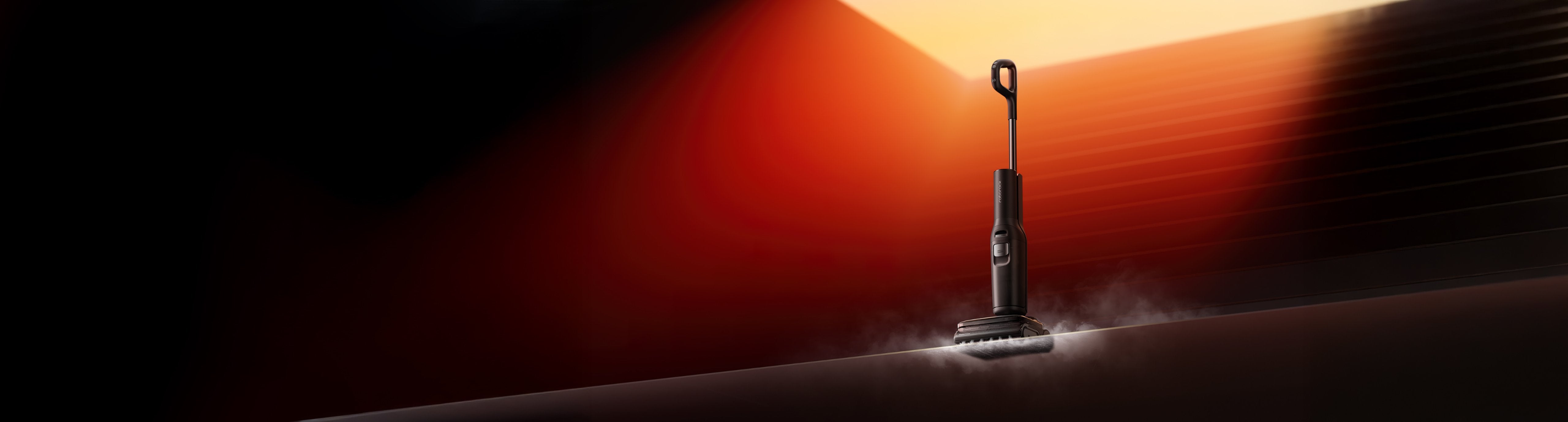 Black Roborock F25 Ultra wet/dry vacuum standing upright