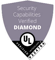 UL Security Capabilities Verified Diamond badge.