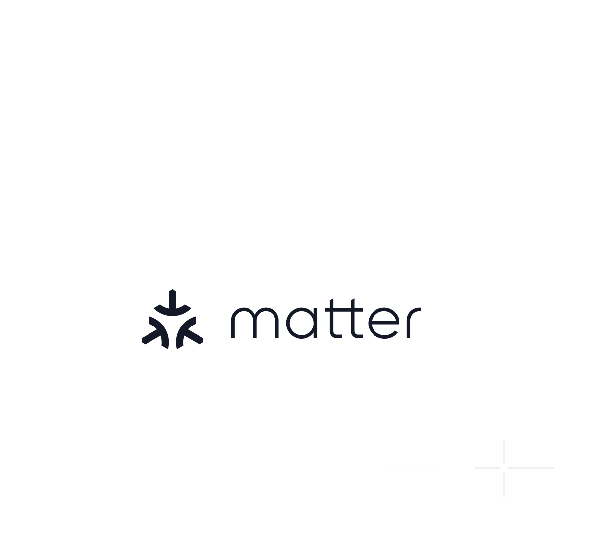 Matter smart home compatibility icon.