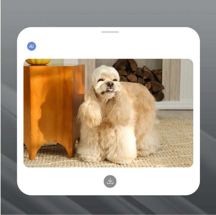 Roborock app showing a pet snapshot captured during cleaning.