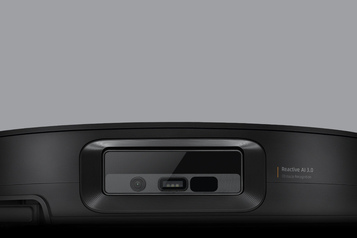 Saros 10 using front sensors to detect and avoid household obstacles.