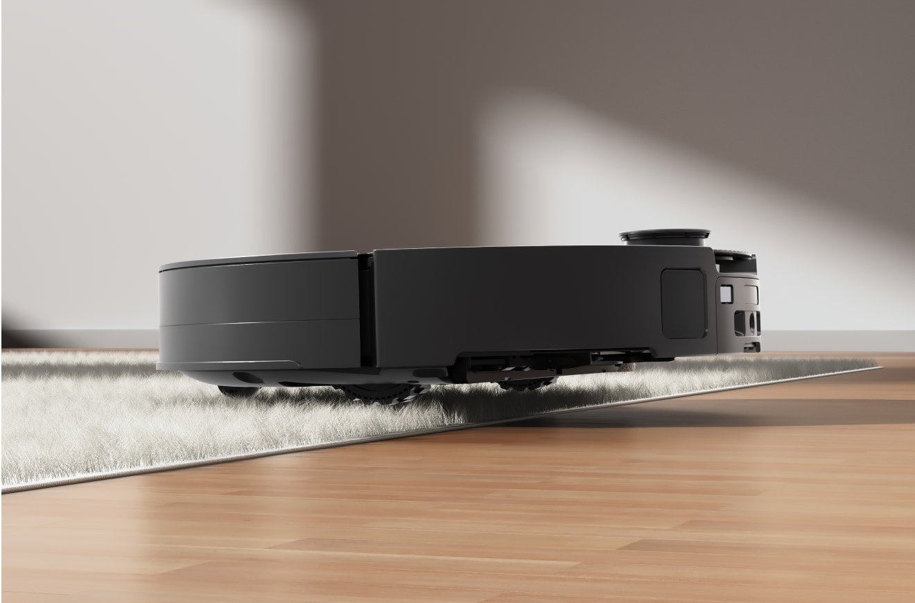 Saros 10 raised on carpet to reduce blockage from longer carpet fibers.